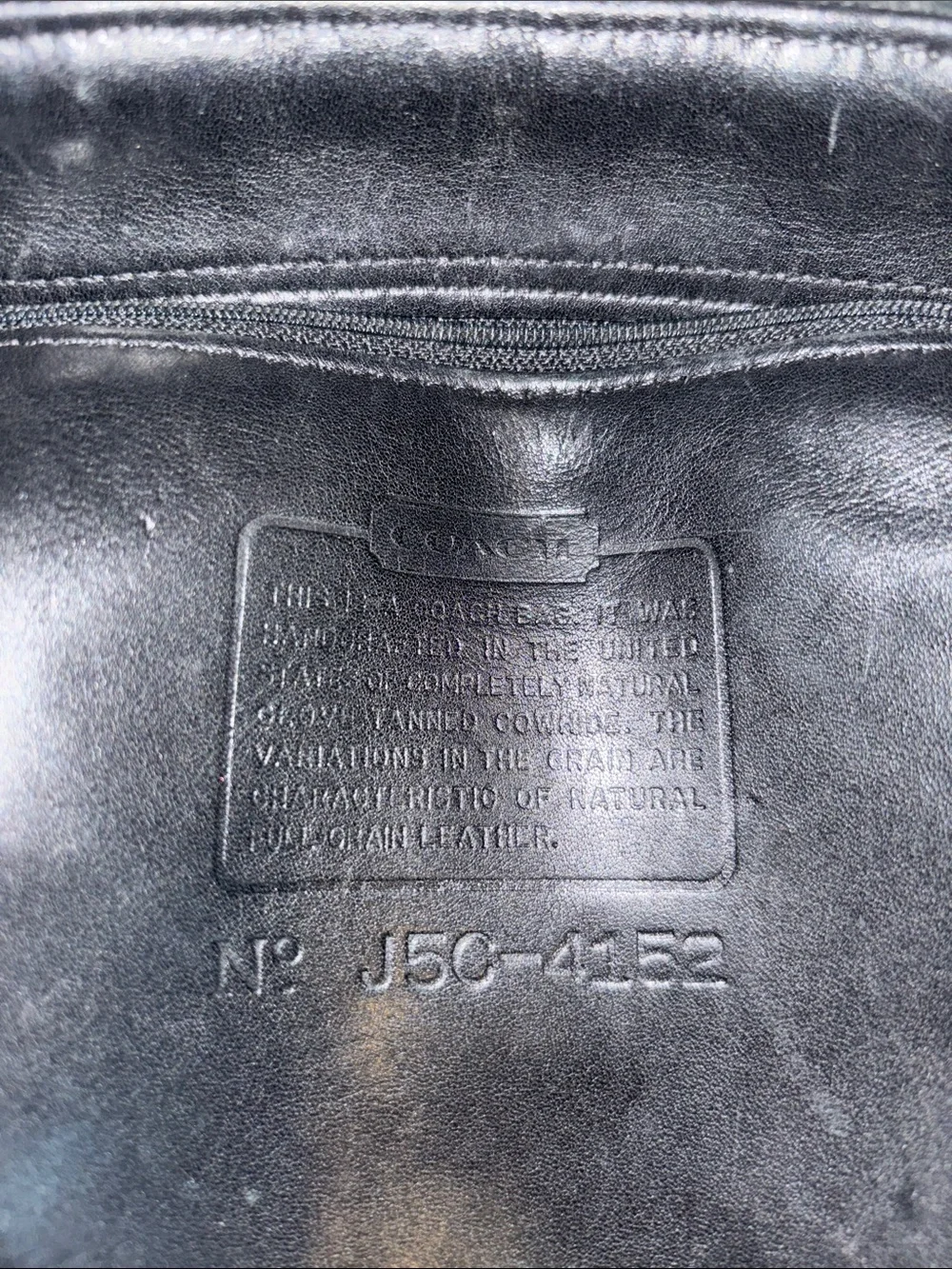 Coach Black Leather Mini Backpack with Brass Buckle